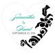 Le sticker coeur damas - 15 coloris