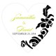 Le sticker coeur damas - 15 coloris
