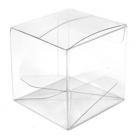 Les 10 bo?tes cube en plastique transparent