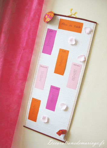 decoration thème asie plan de table kakemono bambou decoration mariage thème asie plan de table kakemono bambou fuchsia orange
