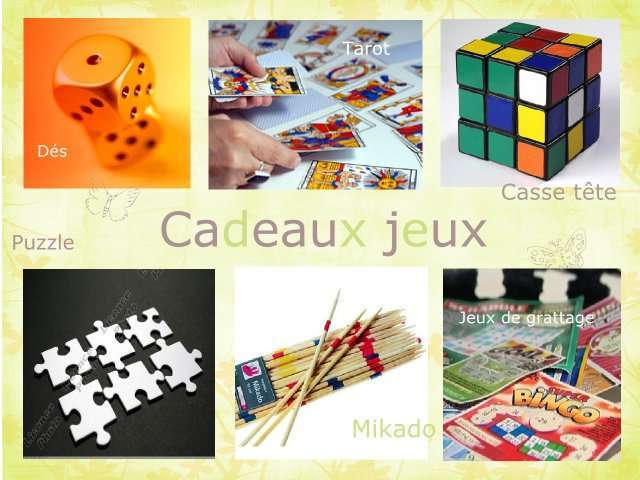   cadeaux invités mariage original jeu de grattage loterie puzzle mikado dé tarot casse tête rubicube
