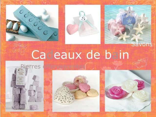   cadeaux invités mariage original savons sels de bain
