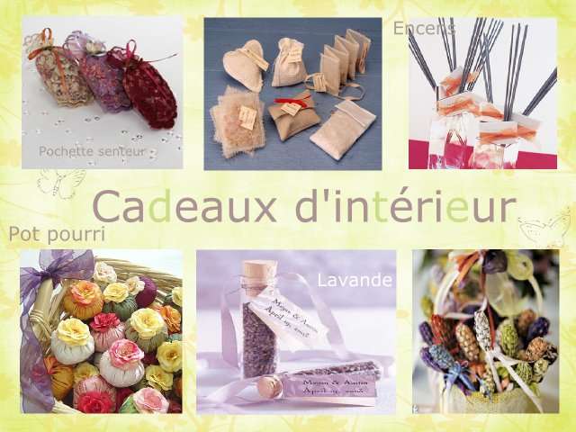   cadeaux invités mariage original pot pourri sent bon lavande encens pochette senteur