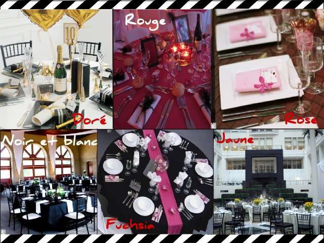 décoration mariage thème cinéma couleurs décoration table décoration mariage thème cinéma couleurs décoration table noir et blanc rouge or fuchsia jaune