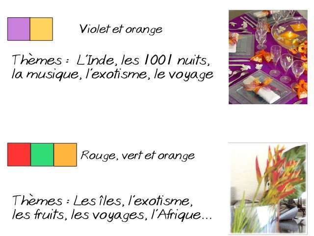thème de mariage décoration couleur violet orange rouge orange et vert thème de mariage décoration couleur violet orange rouge orange et vert