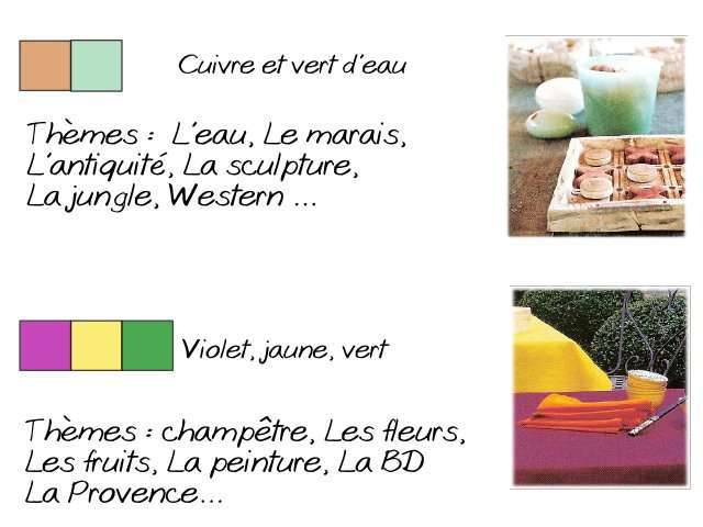 thème de mariage décoration couleur cuivre et vert d'eau violet jaune vert thème de mariage décoration couleur cuivre et vert d'eau violet jaune vert