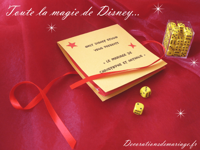  décoration mariage thème Walt disney faire part mickey mouse carte pop up