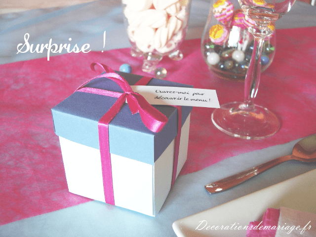  décoration mariage idées thème thème surprise menu paquet cadeau enfance scrapbooking loisirs créatifs faire soi même bricolage
