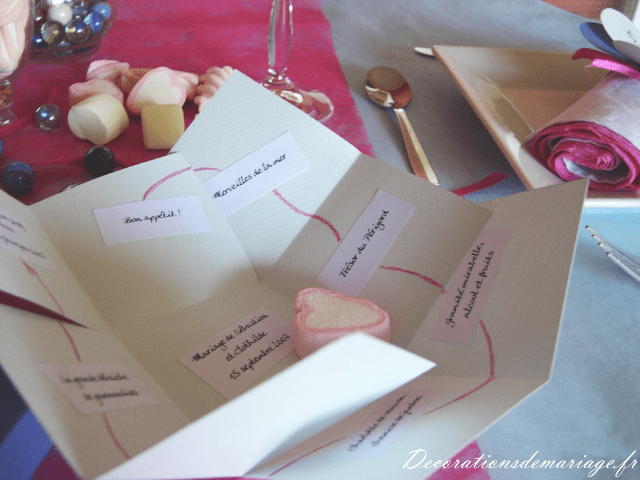  décoration mariage idées thème thème surprise menu paquet cadeau enfance scrapbooking loisirs créatifs faire soi même bricolage