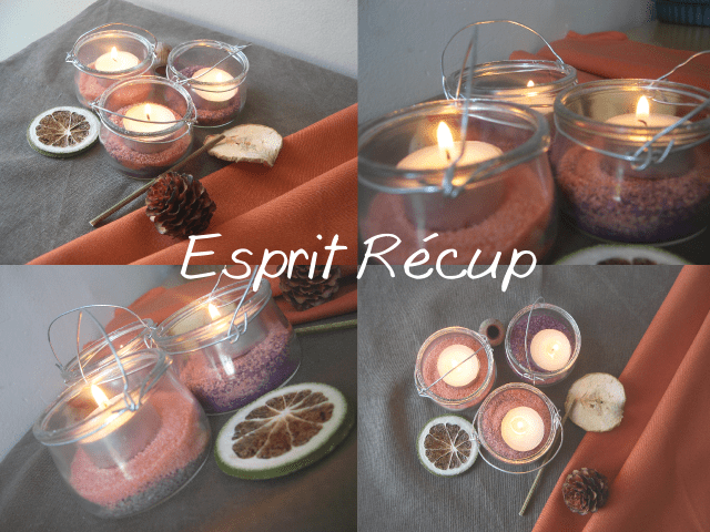    esprit recup décoration economique loisirs créatifs bricolage faire soi même photophore anse en pot de yaourt en verre la laitière