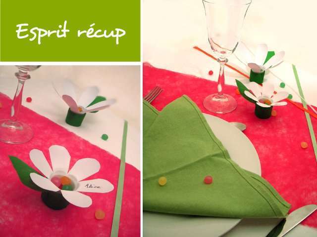 recup marque place fleur bouteille plastique