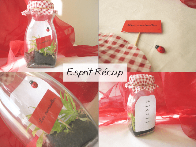      esprit recup décoration economique loisirs créatifs bricolage faire soi même plan de table vase pot de nescafé 