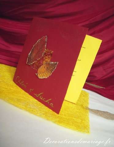 realisation faire-part mariage automne realisation faire-part invitation mariage automne tutoriel carte tissu