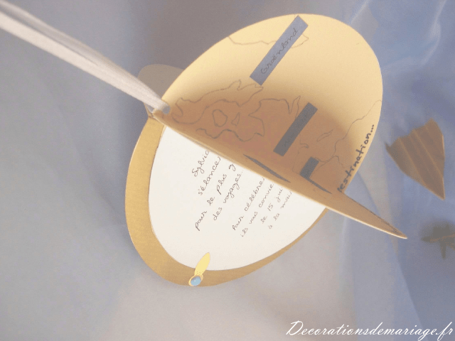 décoration mariage idées thème voyage faire part invitation globe  loisirs créatifs faire soi même bricolage