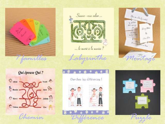 faire-part mariage loisirs créatifs jeux faire-part mariage loisirs créatifs 7 familles labyrinthe montage chemin eju des différences puzzle