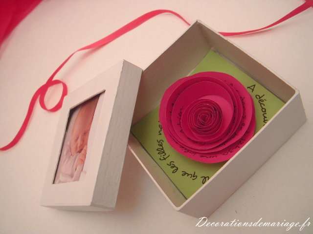 faire part naissance fille rose