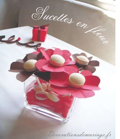 fleur en sucette bricolage