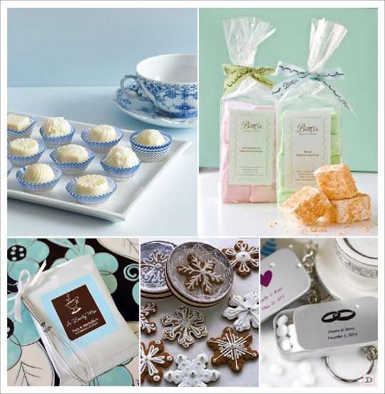 mariage hiver cadeau gourmand chocolat guimauve gateai pastille menthe