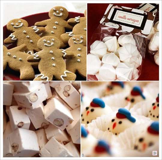 mariage hiver cadeau gourmand pain epice pate amande meringue nougat