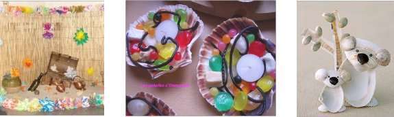 Décoration mariage idées thème mer idées pour les enfants Décoration mariage idées thème mer idées pour les enfants coin tas de sable bonbons coquillage animaux en coquillage