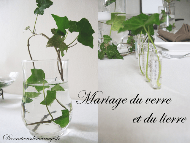  décoration table mariage idées thème lierre nature champêtre