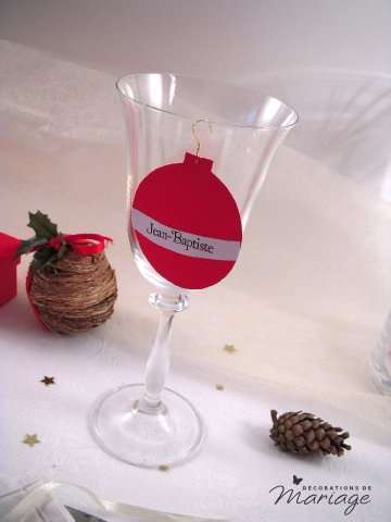 marque place boule sapin marque place boule sapin sur verre