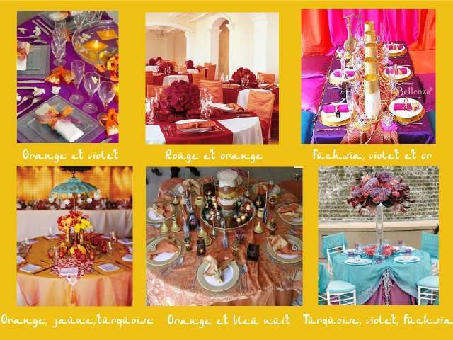 décoration mariage idées thème oriental 1001 nuits bollywood décoration de table couleurs