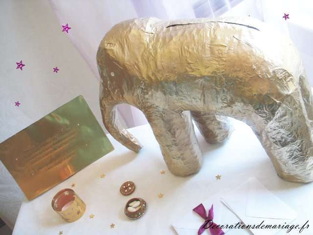 urne éléphant mariage papier mâché explication tutoriel oriental