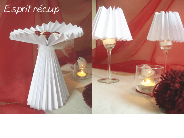 esprit recup socle en papier plissé photophore esprit recup déco économie bricolage loisirs créatifs faire soi même socle en papier plissé pour dragées photophore verre à pied