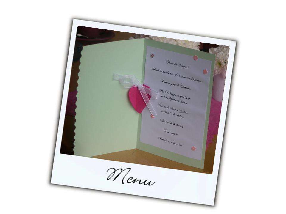  idées décorations mariage thème papillon menu vert et fuchsia