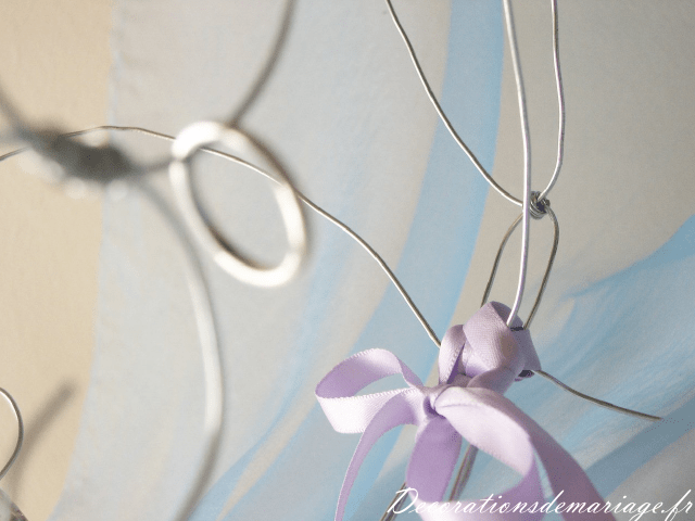  décoration mariage idées thème papillon nature champêtre porte alliance fil de fer métallique  loisirs créatifs  bricolage faire soi même