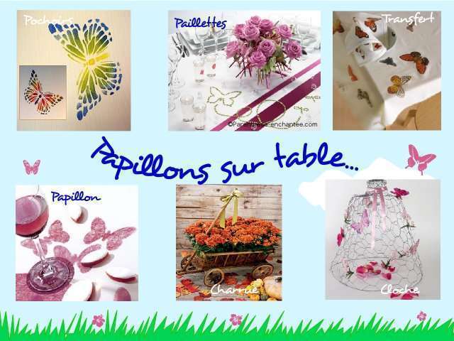 décoration mariage idées thème papillon décoration de table décoration mariage papillon décoration de table pochoir transfert sur nappe