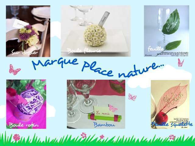décoration mariage idées thème papillon marque place décoration mariage idées thème papillon champêtre marque place boule de fleur feuille d'arbre feuille squelette boule de rotin osier tiiges de bambou