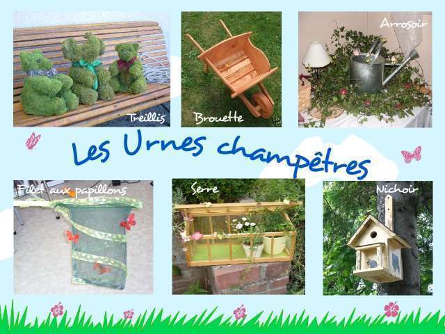 décoration mariage idées thème papillon urne décoration mariage idées thème papillon nature urne brouette treillis jardinage arrsosoir filet nichoir serre