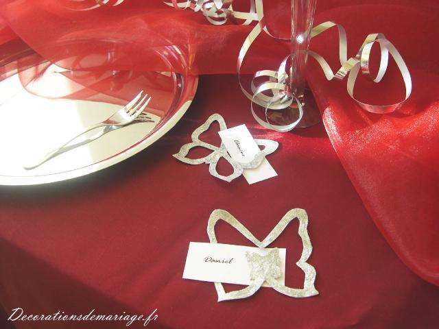  décoration mariage idées thème papillon nature champêtre marque place porte nom papillon argenté paillettes loisirs créatifs bricolage faire soi même