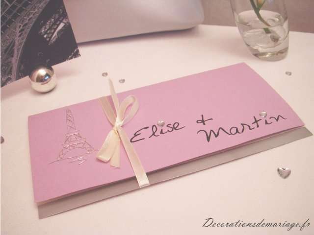 mariage faire part decoration paris