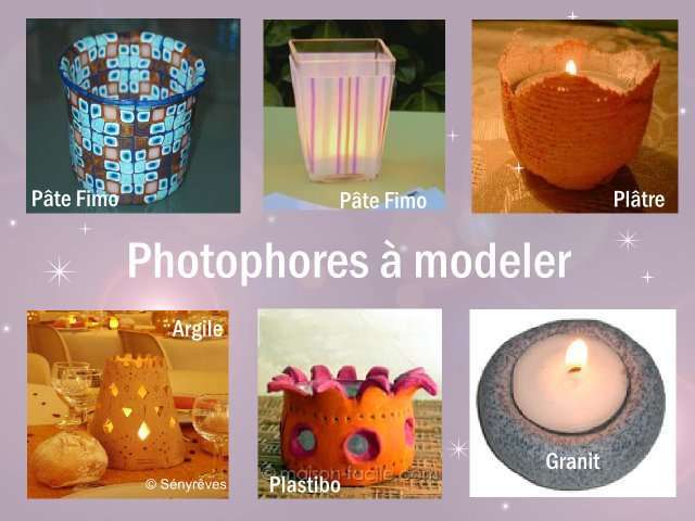 idees photophore en modelage photophore loisirs créatifs en pâte fimo polymère photophore en platre en argile en plastibo modelage