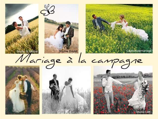idées photo de mariage couple à la campagne chmpâtre champ coquelicot lavande