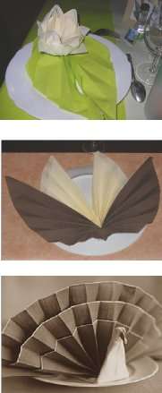 pliage de serviettesomposé nénuphar lotus ailes d'ange le paon pliage de serviettesomposé nénuphar lotus ailes d'ange le paon