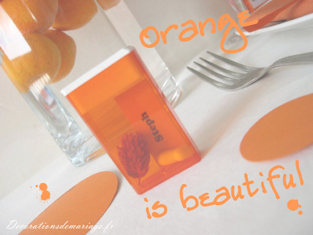 décoration mariage table loisirs créatifs faire soi même bricolage thème pop art orange marque place tic tac décoration mariage table loisirs créatifs faire soi même bricolage thème pop art orange marque place tic tac
