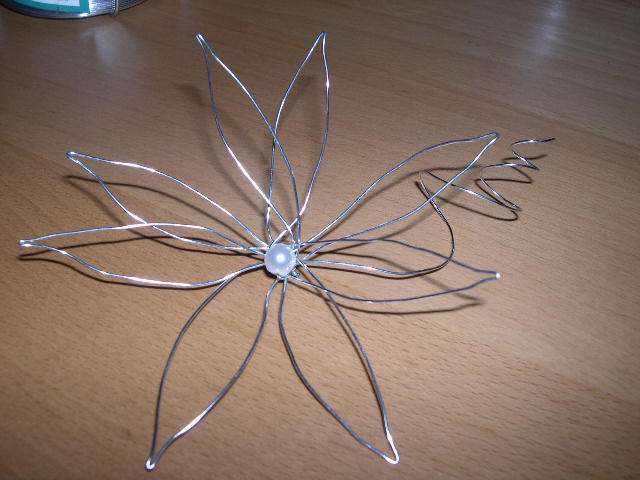 réalisation marque place porte nom fleur en fil de fer et perle thème rétro années folles nature champêtre réalisation marque place fleur en fil de fer rétro tutoriel fiche technique l