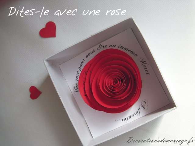 décoration mariage boîte remerciements rose décoration mariage boîte remerciements rose loisirs créatifs bricolage faire soi même idées rose en papier roulé photo