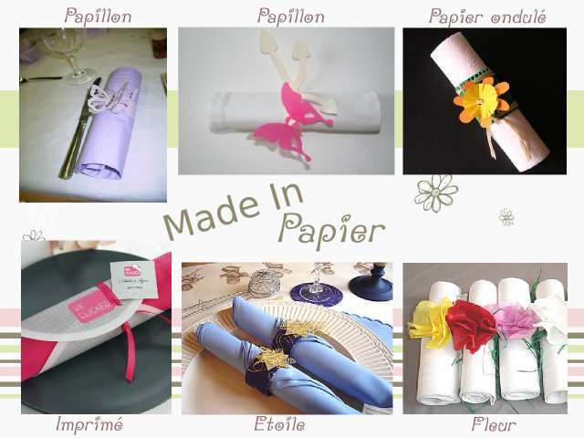 rond de serviette loisirs créatifs bricolage papillon en papier fleur tapis de souris internet informatique fleur en crépon étoile