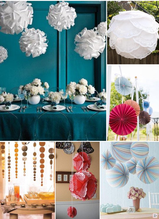 decoration_salle_mariage_plafond_pompoms_mobile decoration_salle_mariage_plafond_pompoms_mobile