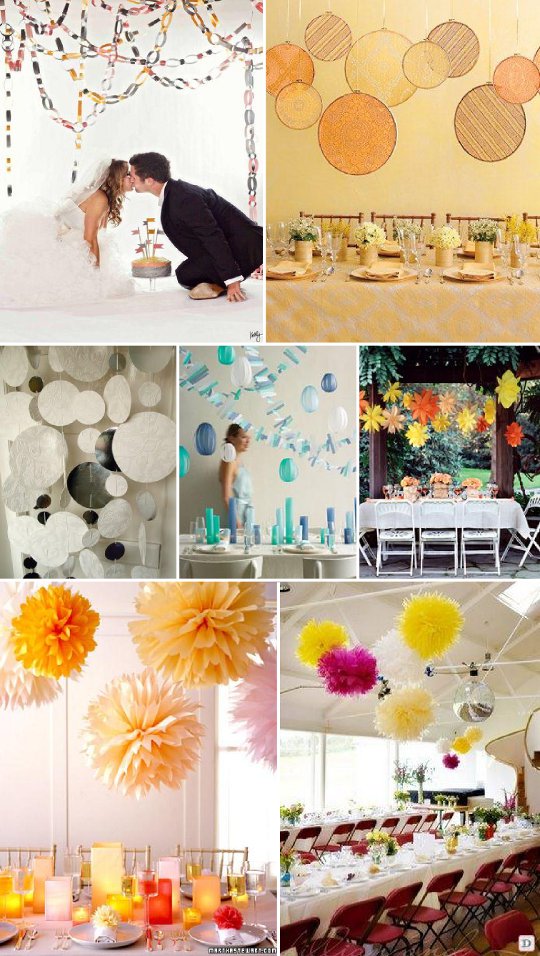 decoration_salle _mariage_pompons_chaine decoration_salle _mariage_pompons_chaine