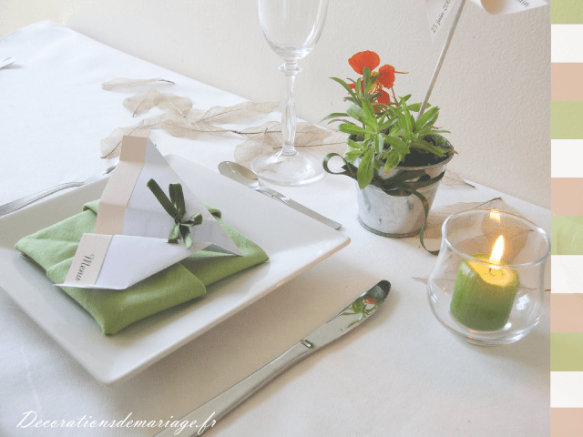 décoration mariage table thème enfance vent menu avion en papier décoration mariage table thème enfance vent loisirs créatifs bricolage faire soi même menu avion en papier vert et saumon
