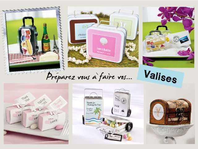 Wedding gift boxes travel suitcase