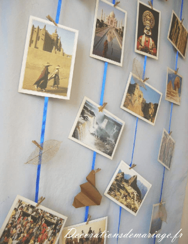  décoration mariage idées thème voyage livre d'or postal original cartes postales à envoyer  bricolage loisirs créatifs faire soi même