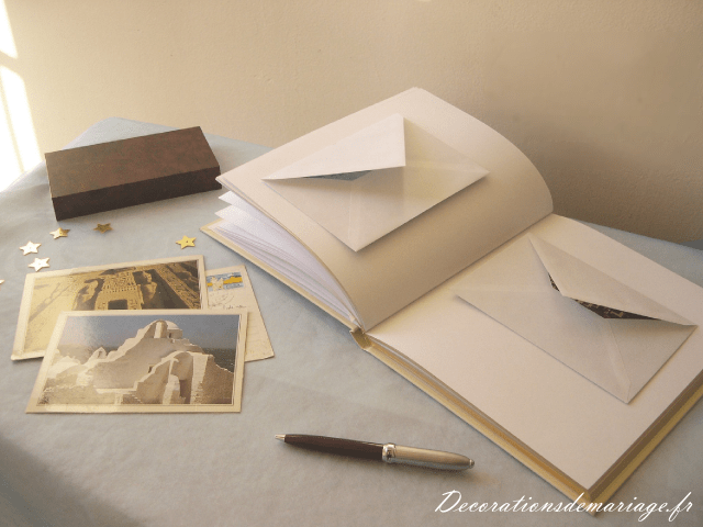  décoration mariage idées thème voyage livre d'or postal original cartes postales à envoyer  bricolage loisirs créatifs faire soi même