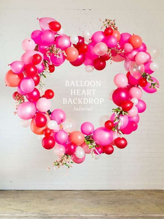 arche de ballons coeur mariage